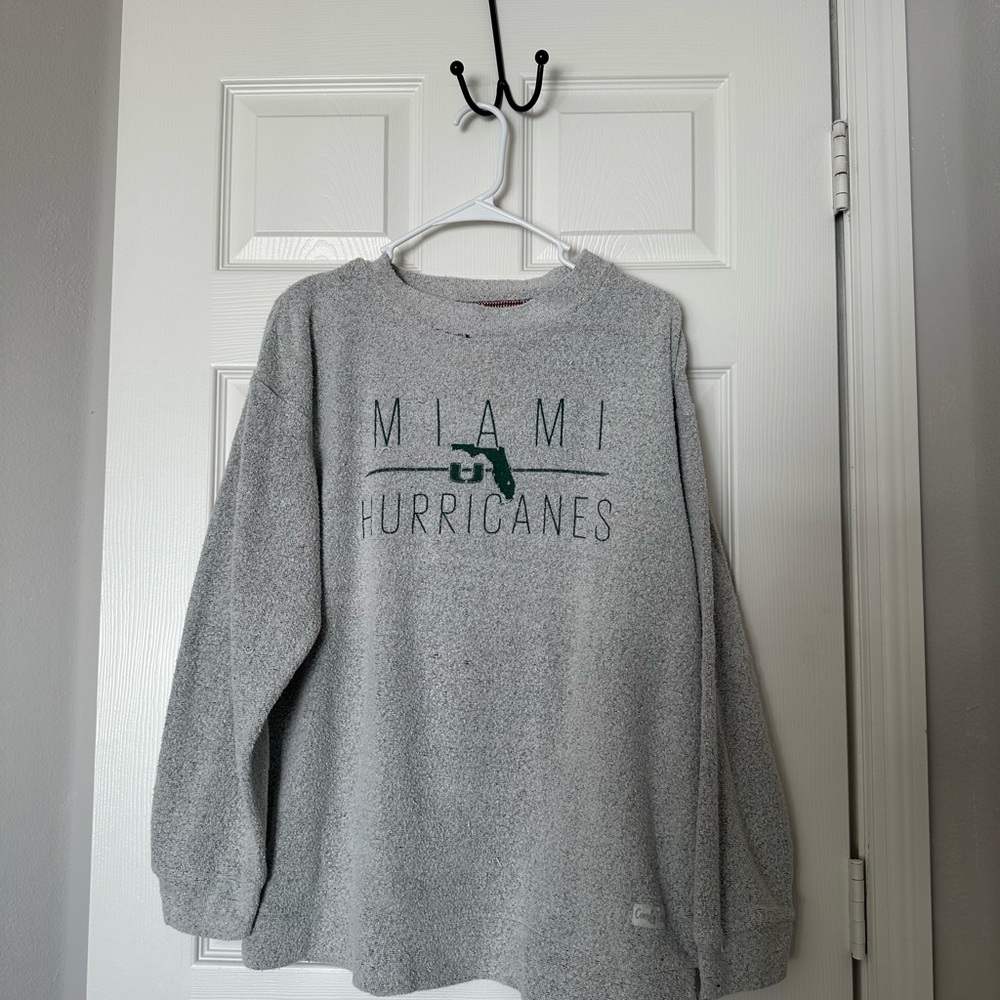 Women's Gray Crewneck Sweater - Picture 1 of 7